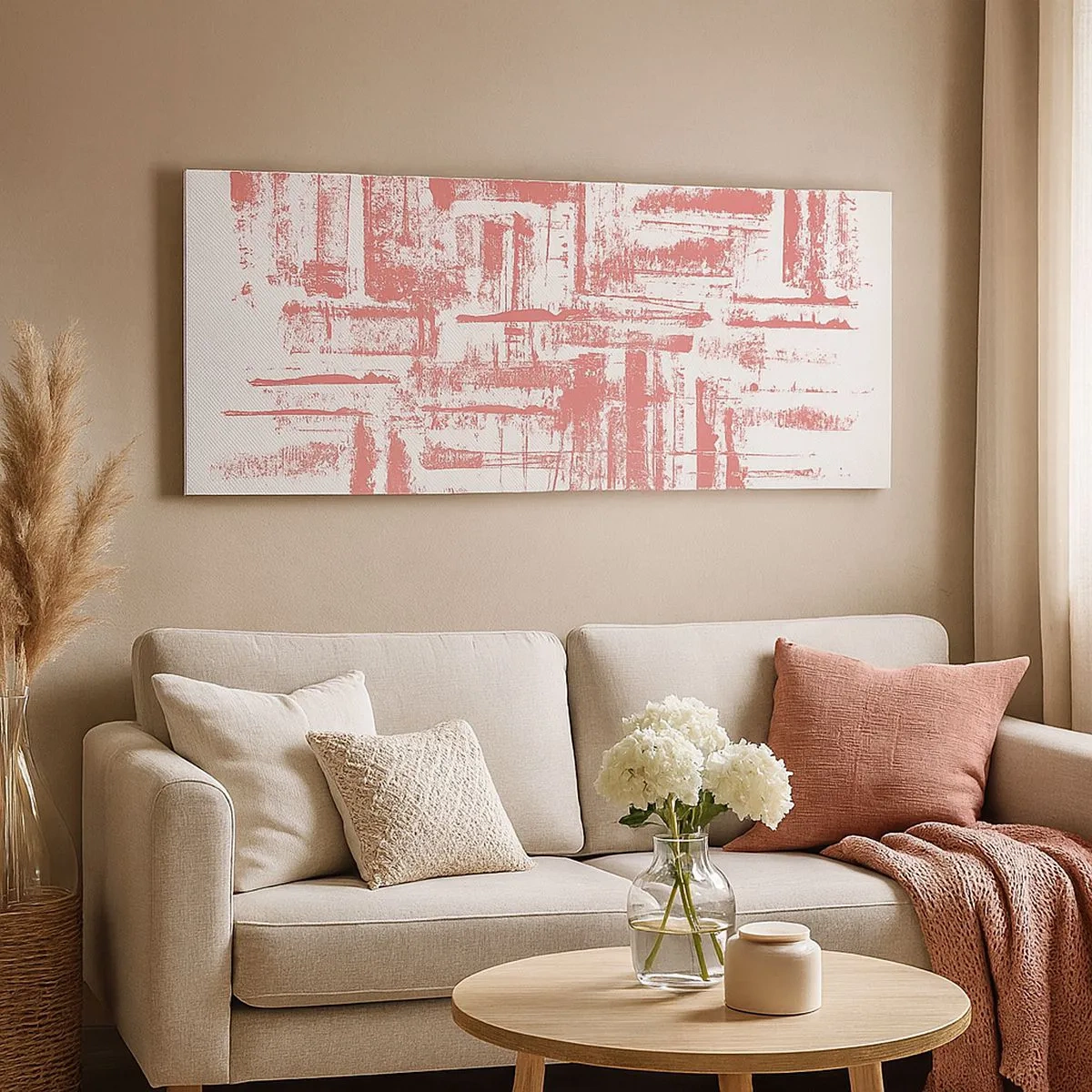 Quadro em tela - Cidade Vermelha - 100x40 cm