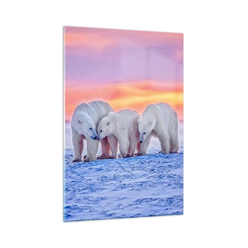 Quadro em vidro - Tudo o que precisa é de aconchego familiar - 80x120 cm
