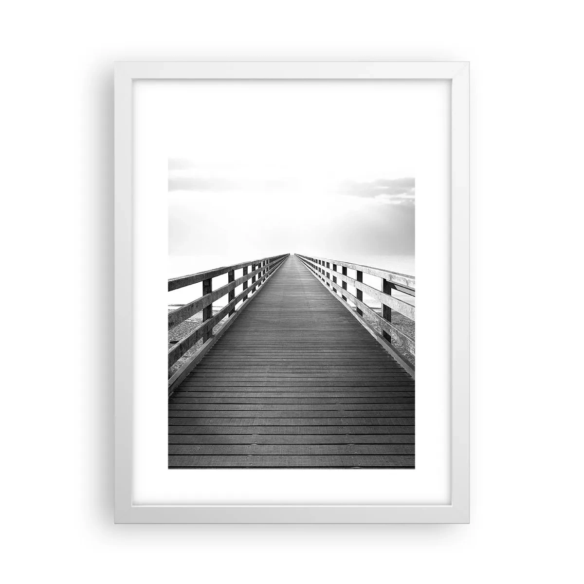 Pôster em moldura branca - Para longe... - 30x40 cm