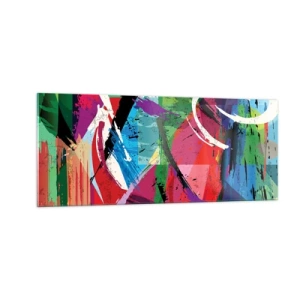 Quadro em vidro - Rápido, vivo e animado - 100x40 cm