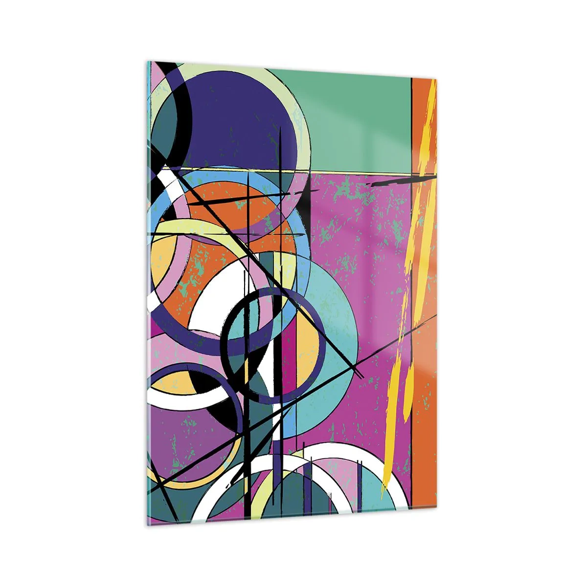 Quadro em vidro - Círculo entre círculos - 50x70 cm