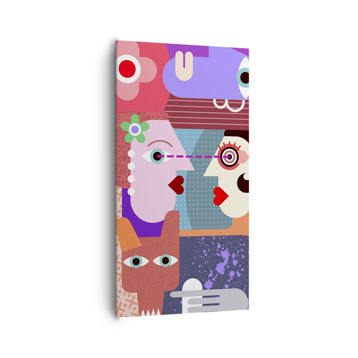 Quadro em tela - Olho no olho - 65x120 cm