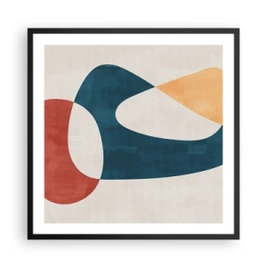 Pôster com moldura preta - Influências e metamorfoses - 60x60 cm