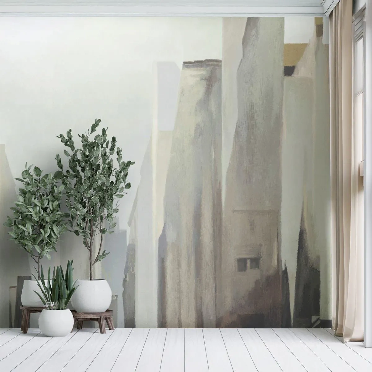 Papel de Parede Standard Eco - Sonho com a cidade - Minimalista, Brilhante, Cidade - 350x256 cm