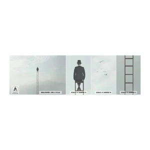 Amostra de papel de parede autocolante Deluxe Sticker - Vá além - Abstração, Homem, Pedaço - 100x30 cm