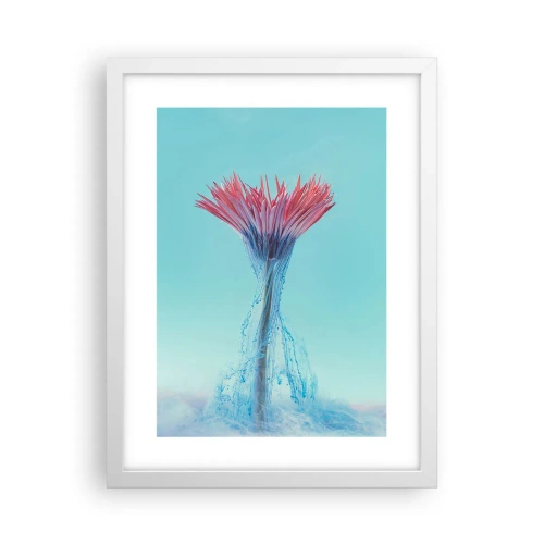 Pôster em moldura branca - Num abraço revigorante - 30x40 cm