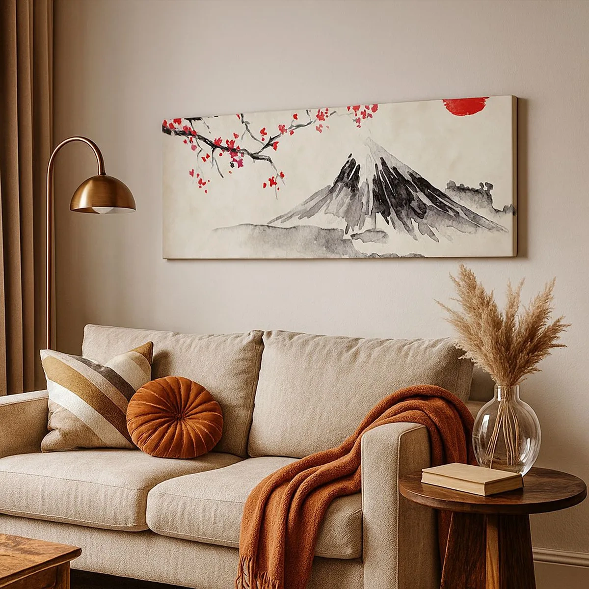 Quadro em tela - Ame o Japão - 100x40 cm