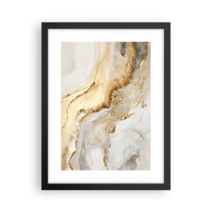 Pôster com moldura preta - Abstração: beleza e bondade - 30x40 cm