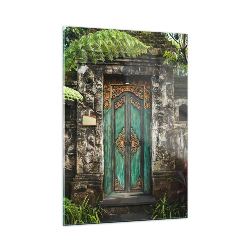 Quadro em vidro - Portas para um mundo exótico - 50x70 cm