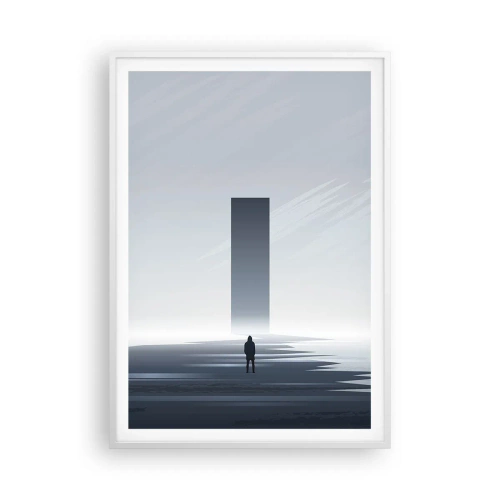 Pôster em moldura branca - Oportunidade ou ameaça? - 70x100 cm
