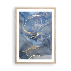 Pôster com moldura de carvalho claro - Pó dourado - 50x70 cm