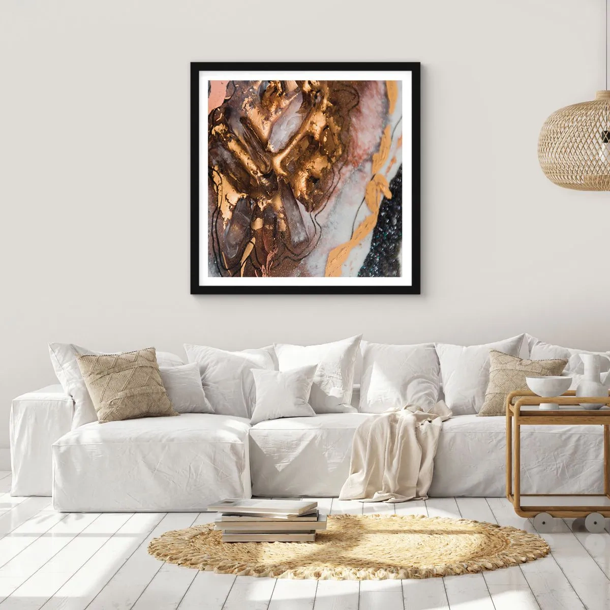 Pôster com moldura preta - O elemento terra - 60x60 cm