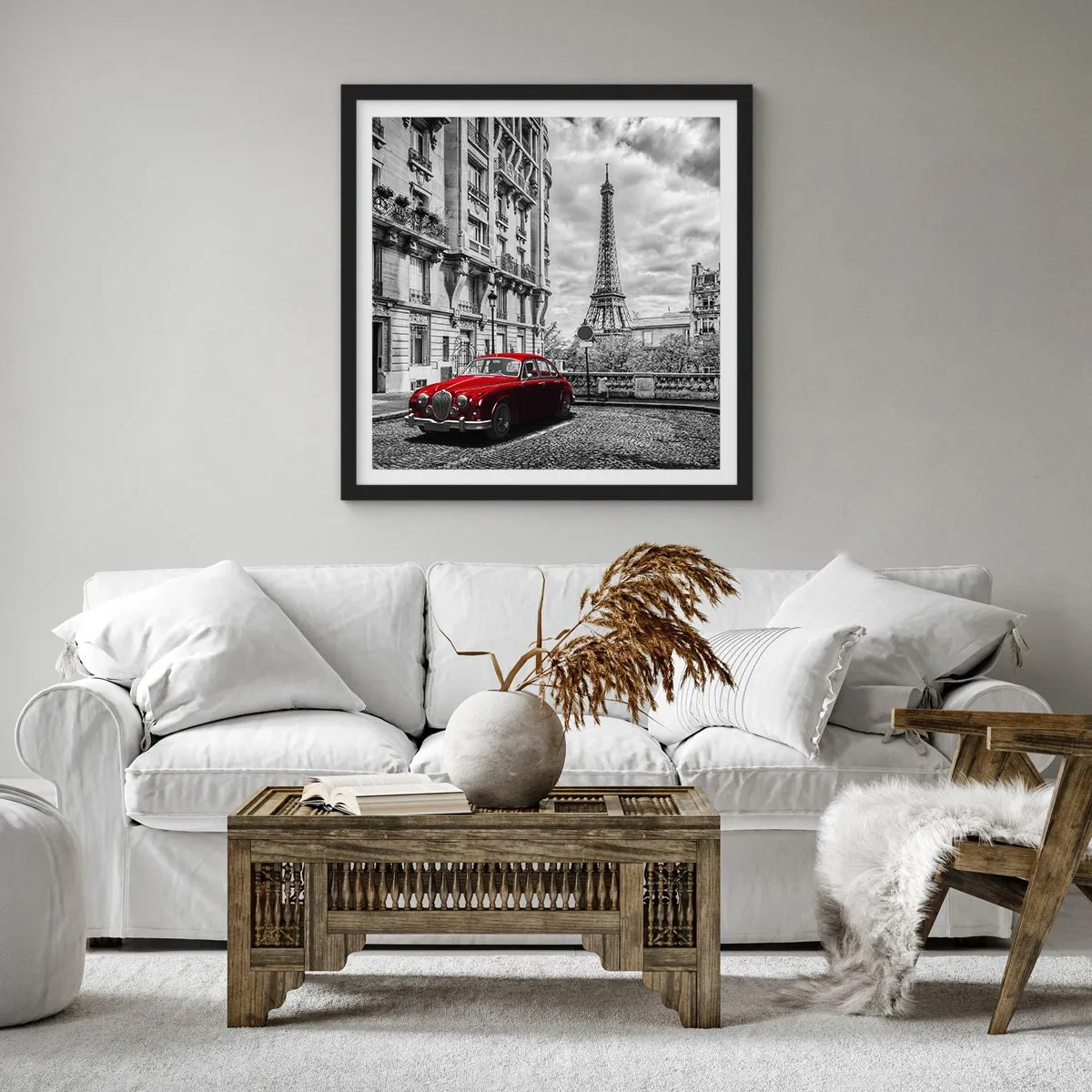 Pôster com moldura preta - Predador na cidade - 40x40 cm