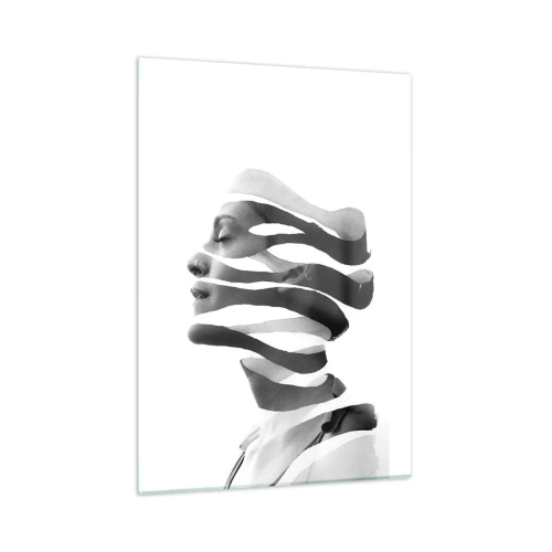 Quadro em vidro - Retrato surrealista - 50x70 cm