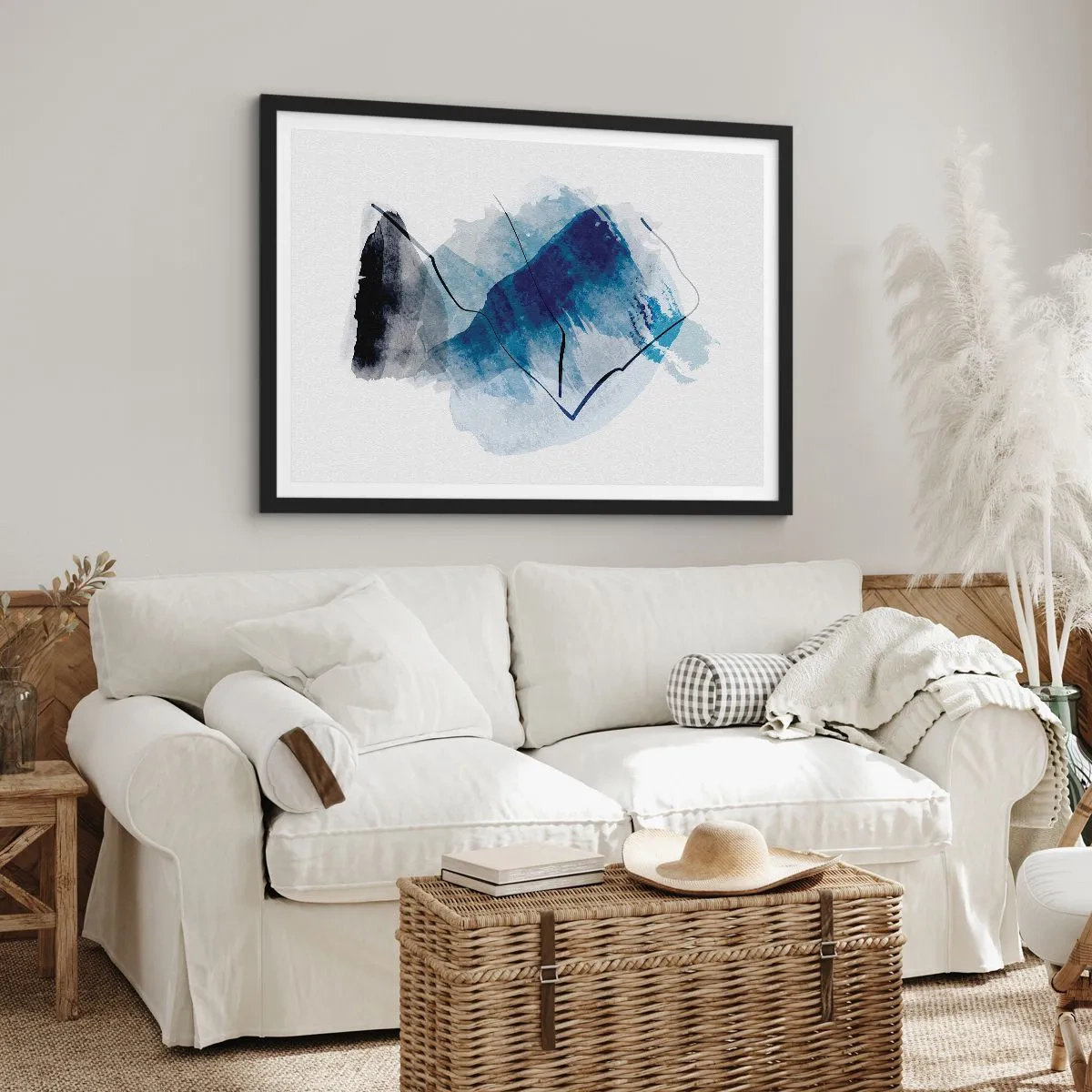 Pôster com moldura preta - Iceberg - 91x61 cm