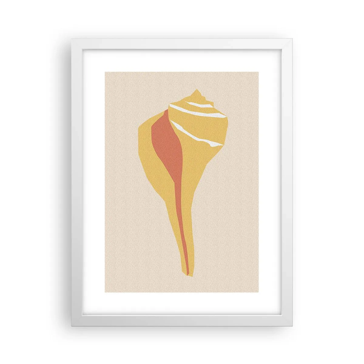 Pôster em moldura branca - Abstração orgânica – crescimento - 30x40 cm