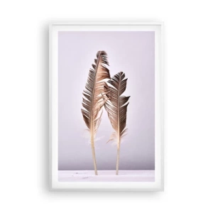 Pôster em moldura branca - Contra o nada - 61x91 cm