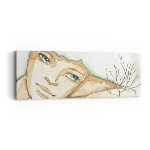 Quadro em tela - A árvore da poesia cresce do silêncio - 90x30 cm