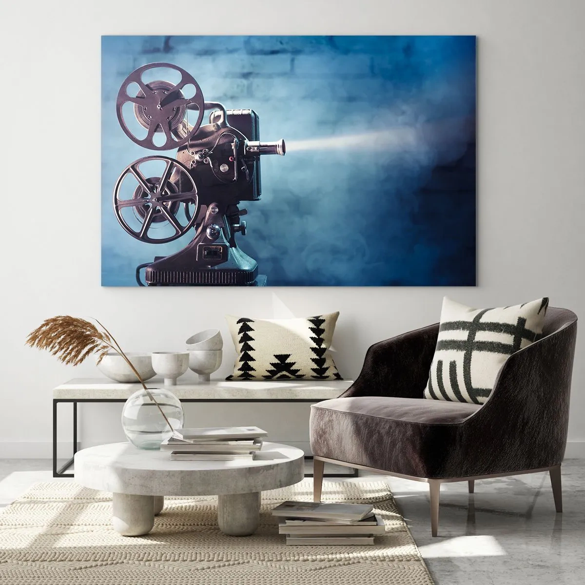 Quadro em vidro - No cinema antigo - 100x70 cm