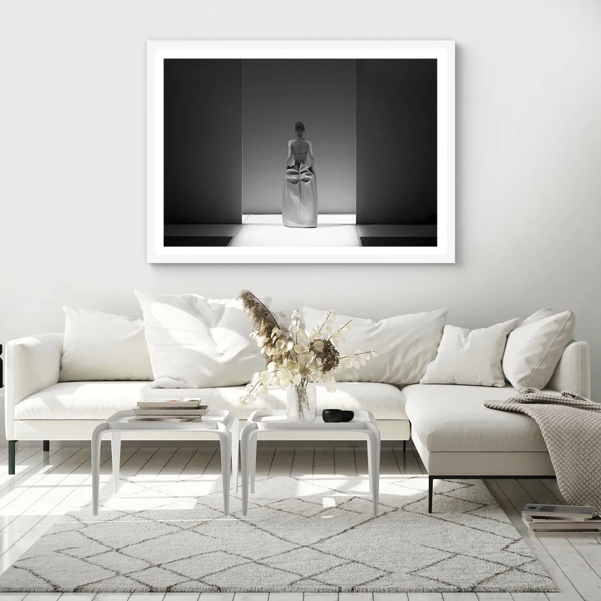 Pôster em moldura branca - Simplicidade refinada - 70x50 cm