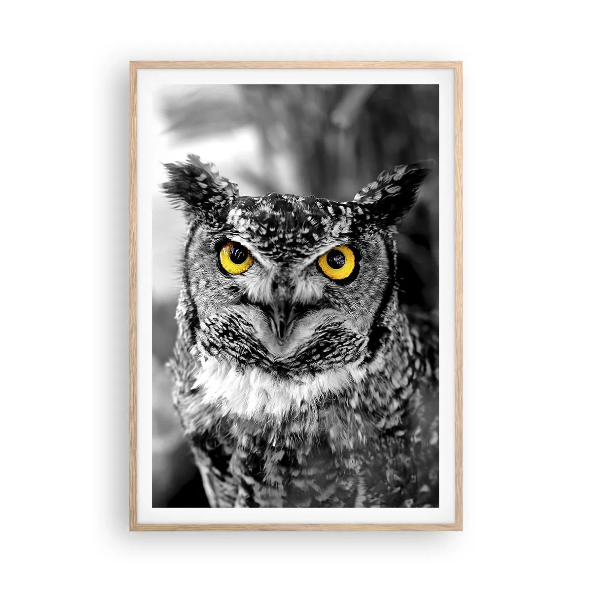 Pôster com moldura de carvalho claro - Nada pode ser escondido - 70x100 cm