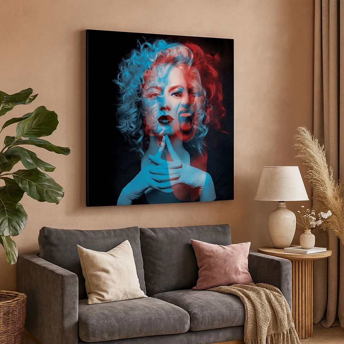 Quadro em tela - O outro eu - 30x30 cm