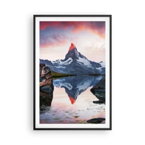 Pôster com moldura preta - O coração das montanhas é quente - 61x91 cm