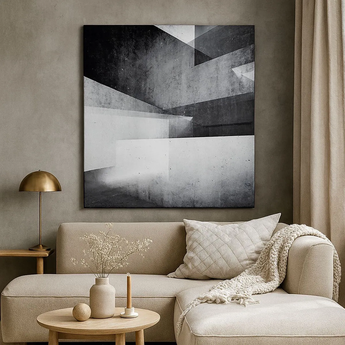 Quadro em tela - Estrutura espacial - 30x30 cm