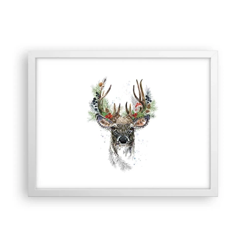 Pôster em moldura branca - Num manto festivo - 40x30 cm