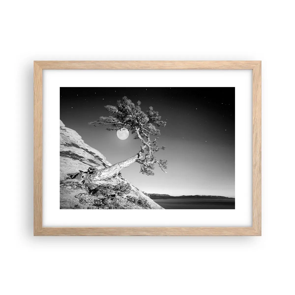 Pôster com moldura de carvalho claro - Guerreira vitoriosa - 40x30 cm