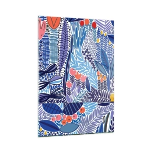 Quadro em vidro - Jardim Havaiano - 50x70 cm