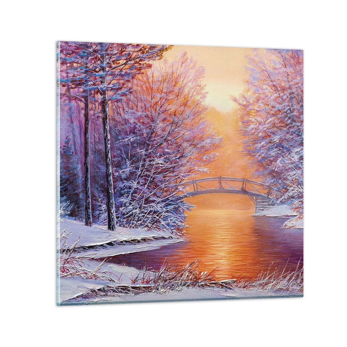 Quadro em vidro - Vamos nos encontrar aqui - 30x30 cm