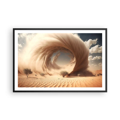 Pôster com moldura preta - Portal aberto - 91x61 cm