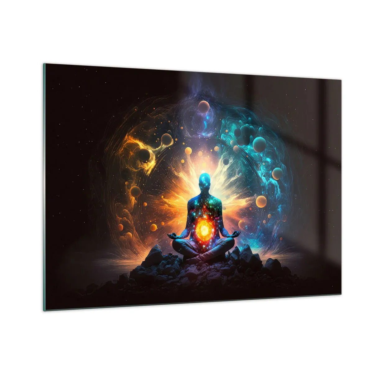 Quadro em vidro - Paz cósmica - 100x70 cm