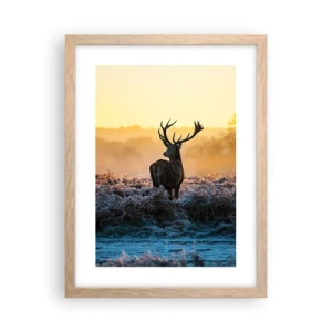 Pôster com moldura de carvalho claro - Coroado em sua terra - 30x40 cm