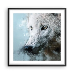 Pôster com moldura preta - Conheça a alma do lobo - 50x50 cm