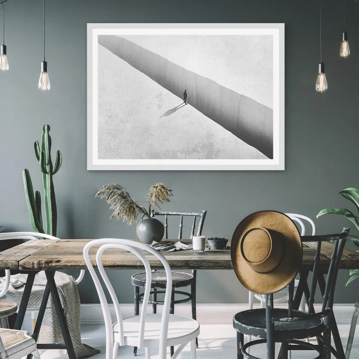 Pôster em moldura branca - Um objetivo claro - 91x61 cm