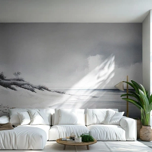 Papel de Parede Premium Canvas - Juntos para sempre - Dunas, Praia, oceano - 250x175 cm