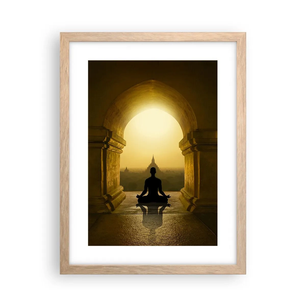 Pôster com moldura de carvalho claro - Harmonia completa - 30x40 cm