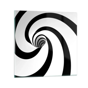 Quadro em vidro - Deixar levar-se pelo vórtice - 70x70 cm