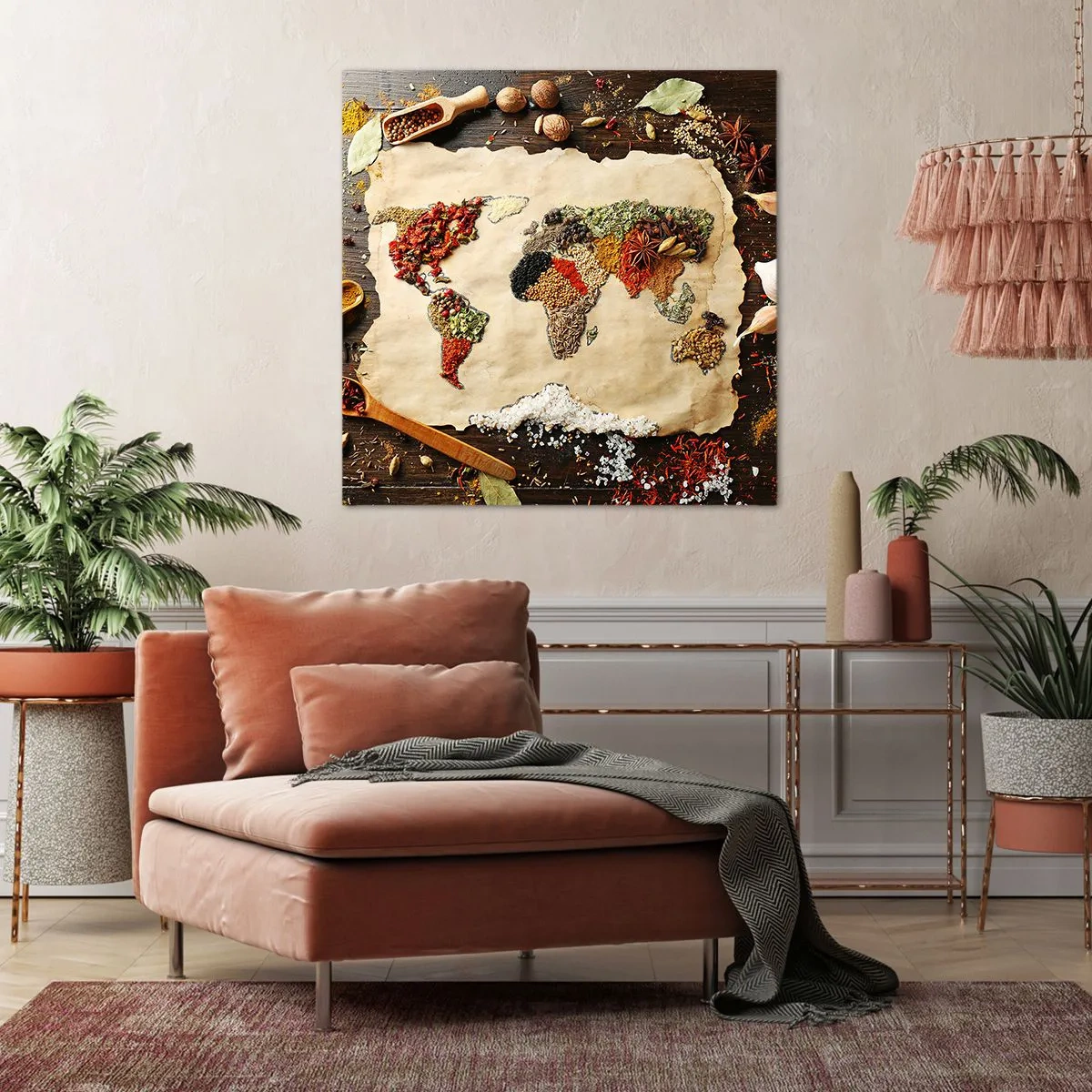 Quadro em tela - Todos os gostos do mundo - 30x30 cm