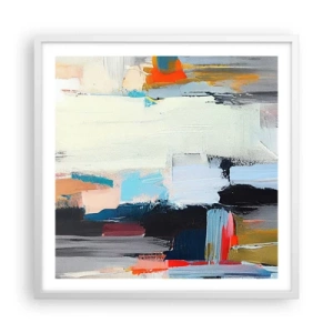 Pôster em moldura branca - Há um método? - 60x60 cm