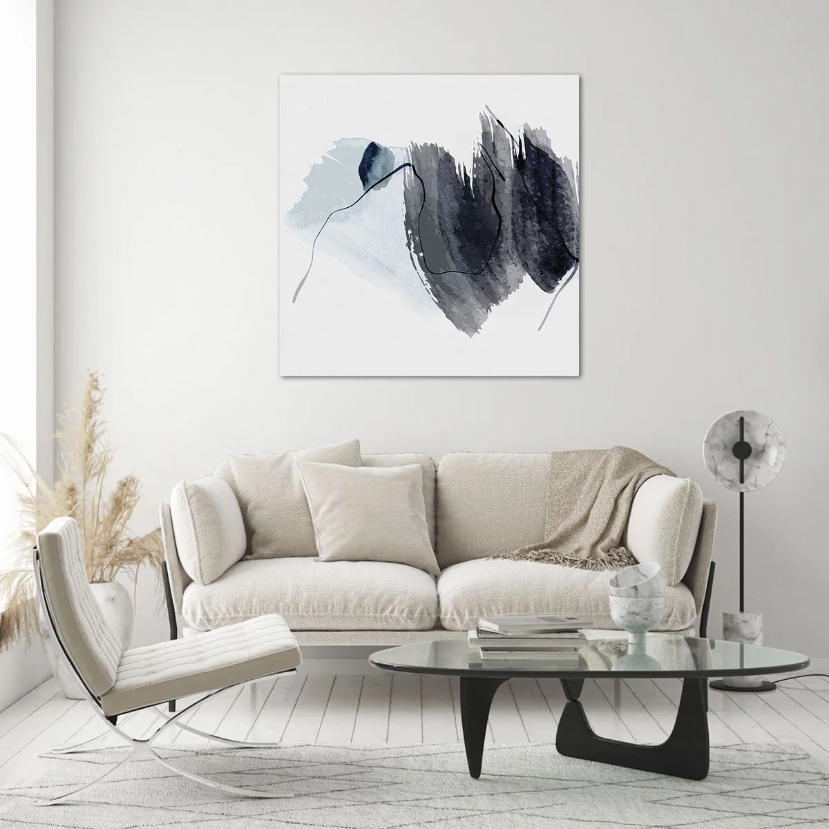 Quadro em vidro - Intensidade e movimento - 40x40 cm