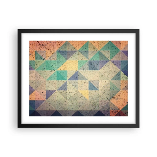 Pôster com moldura preta - República dos triângulos - 50x40 cm