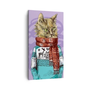 Quadro em tela - Gato não só de botas - 45x80 cm