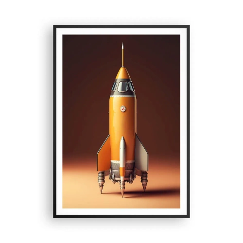 Pôster com moldura preta - Tudo começa com um sonho - 70x100 cm