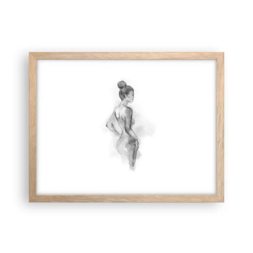 Pôster com moldura de carvalho claro - Linda como uma pintura - 40x30 cm