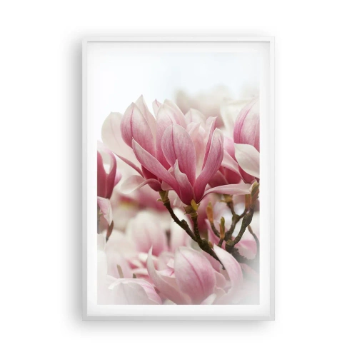 Pôster em moldura branca - Flores da primavera - 61x91 cm