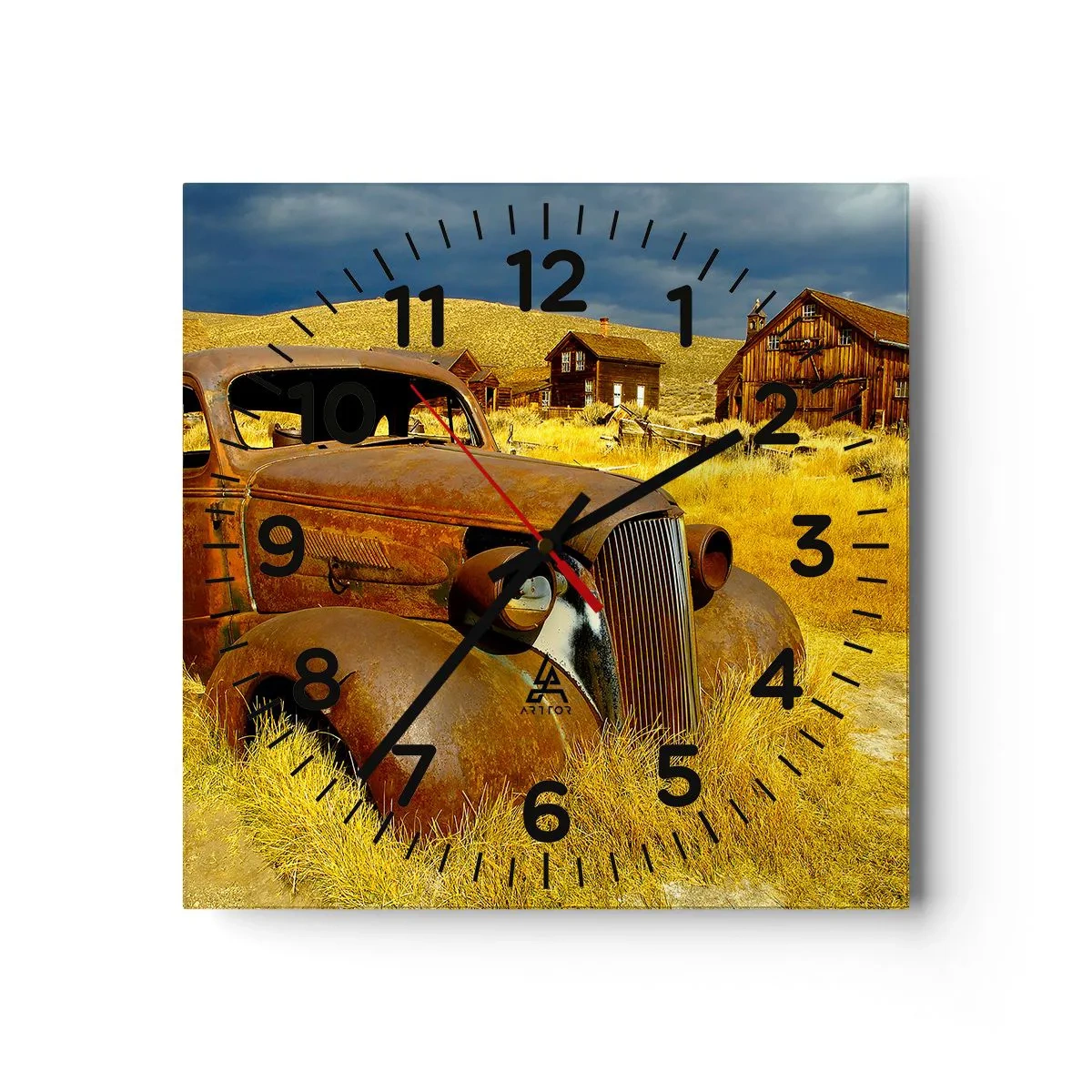 Relógio de parede - Relógio em vidro - Um merecido descanso - 40x40 cm