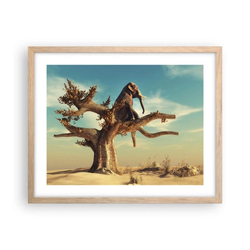 Pôster com moldura de carvalho claro - Um novo ponto de vista - 50x40 cm